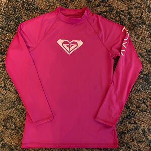 Roxy Hot Pink Long Sleeve Rash Guard